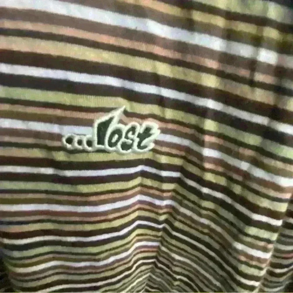 LOST ENTERPRISE EMBROIDERED LOGO  LONG SLEEVE HORIZONTAL STRIPED TEE XL - Picture 2 of 4